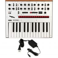 Korg monologue Analog Synthesizer with 9V Power Supply - Silver