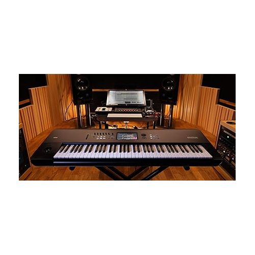  Korg Nautilus 88-Key Performance Synth Workstation Bundle with Sustain Pedal, MIDI Cables, and Austin Bazaar Polishing Cloth