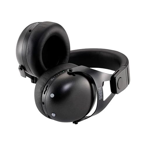  Korg NCQ1 Smart Noise Canceling DJ Headphones with Bluetooth, Black NCQ1BK