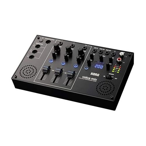  Korg Volca Mix 4-Channel Analog Performance Mixer with H&A Closed-Back Studio Monitor Headphones