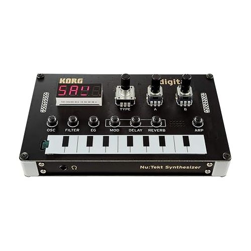  Korg Nu:tekt NTS-1 Programmable Synthesizer Kit Bundle with MIDI Cable and Austin Bazaar Polishing Cloth