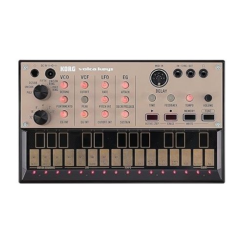  Korg Volca Keys Analogue Loop Synth Bundle w/Korg 9V600MACPP 9v 600ma Power Supply