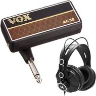 VOX AP2AC amPlug 2 AC30 Guitar Headphone Amplifier Bundle with Studio Closed Back Over-Ear Headphones (2 Items)