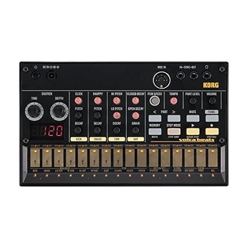  Korg Volca Beats Analogue Drum Machine Bundle with Power Supply and Austin Bazaar Polishing Cloth