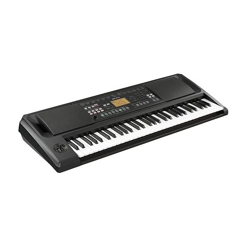  Korg EK-50 61-Key Arranger Entertainer Keyboard (Black), Starter Bundle with Bench, Stand and H&A Studio Headphones