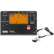 Korg (korugu) Combo Tuner Metronome TM - 60 Black TM - 60 - BK + cm - 300 - WHBK Set