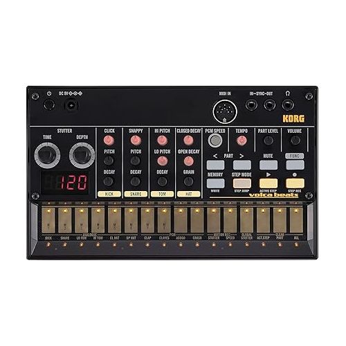  Korg Volca Beats Analogue Rhythm Machine Bundle w/Korg 9V600MACPP 9v 600ma Power Supply