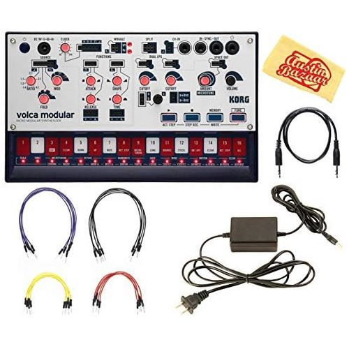  Korg Volca Modular Synthesizer Bundle with Power Supply and Austin Bazaar Polishing Cloth