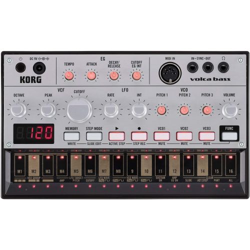  Korg Volca Bass Analogue Bass Machine Bundle with Case, Power Supply, and Austin Bazaar Polishing Cloth