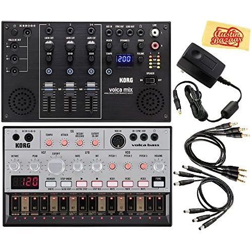  Korg Volca Bass Analogue Bass Machine Bundle with Korg Volca Mix and Austin Bazaar Polishing Cloth