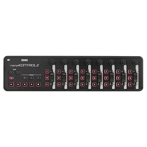  Korg nanoKONTROL2 Slim-Line USB Control Surface, Black