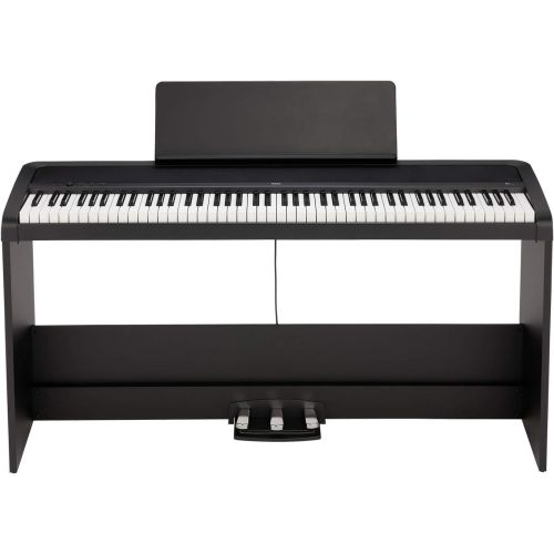  KORG B2SP 88-Key Digital Piano Bundle with Stand, Three-Pedal Unit, Knox Gear Piano Bench and Piano Book (3 Items)