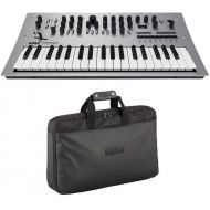 Korg Minilogue 4 voice Analog Synthesizer with 2 Oscillators per Voice and 16 step Sequencer with Custom Soft Case for Analog Synthesizer