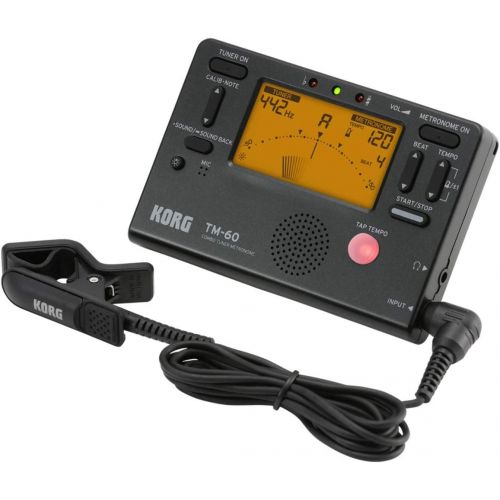  [아마존베스트]Korg TM60BK Tuner and Metronome Combo with Clip on Microphone (Black)