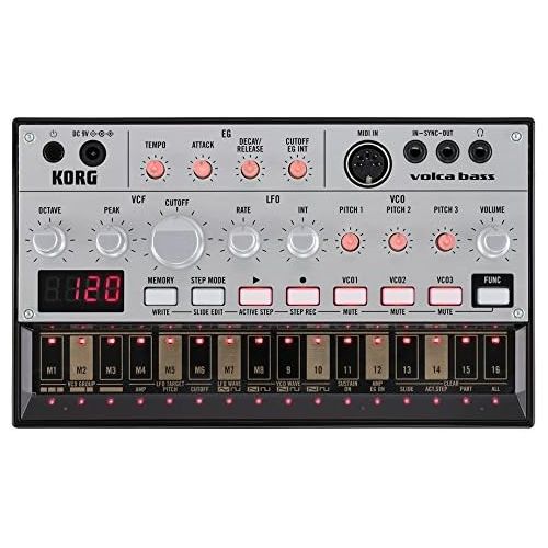  [아마존베스트]Korg Volca Bass Analogue Bass Machine Bundle with Power Supply and Austin Bazaar Polishing Cloth