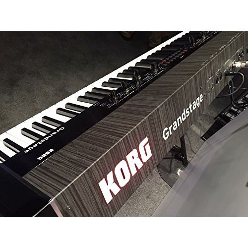  Korg Grandstage 88 RH3 Weighted Hammer Action 88 Key Stage Digital Piano with 7 Sound Engines in Black with Padded Wooden Piano Bench and Stereo Headphone