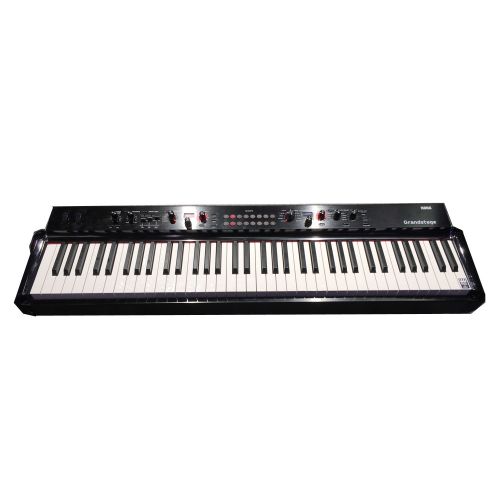  Korg Grandstage 88 RH3 Weighted Hammer Action 88 Key Stage Digital Piano with 7 Sound Engines in Black with Padded Wooden Piano Bench and Stereo Headphone