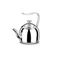 Korkmaz Droppa High-End Stainless Steel Induction-Ready Teapot with Tri-Ply Encapsulated Base (2 Quart)