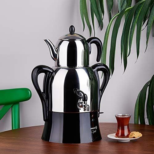  [아마존베스트]Korkmaz A341-04 Caykolik Electrical Samovar, Black