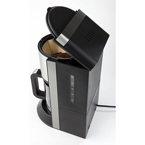  Korona 10291 Kaffeeautomat Thermo schwarz Edelstahl, 1000 Watt, hochwertig in Form und Verarbeitung