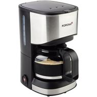 Korona 12015 Edelstahl Kaffeemaschine in Schwarz - Filter Kaffeeautomat fuer 5 Tassen Kaffee mit einer Kanne aus Glas
