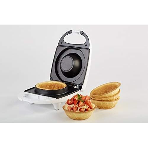  KORONA 41010 Waffelcup-Maker Weiss fuer Waffelcups mit 10 cm Durchmesser-Waffeleisen fuer Cup Waffeln-Waffel Toaster, 15.5 x 22 x 9.5 cm
