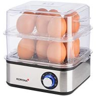 [아마존베스트]Korona 25303 Stainless Steel Mini Steamer and Egg Cooker - Small Steamer for Vegetables - Professional Cooker for up to 16 Eggs