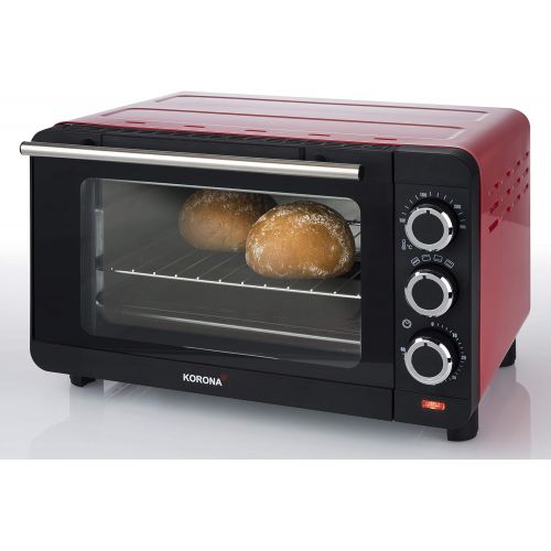  [아마존베스트]Korona 57005 Toast Oven Red 14 Litres Mini Oven with Removable Crumb Tray Small Oven