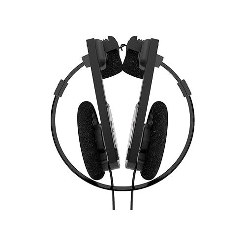  Koss Porta Pro Black On-Ear Headphones, Retro Style, Collapsible Design, Case Included, Black