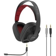 Koss GMR540-A-ISO Over-Ear Closed-Back Gaming Headphones, Volume Control + Mute Switch, Detachable Boom Microphone, Ultra Lightweight and Durable Design, Black and Red