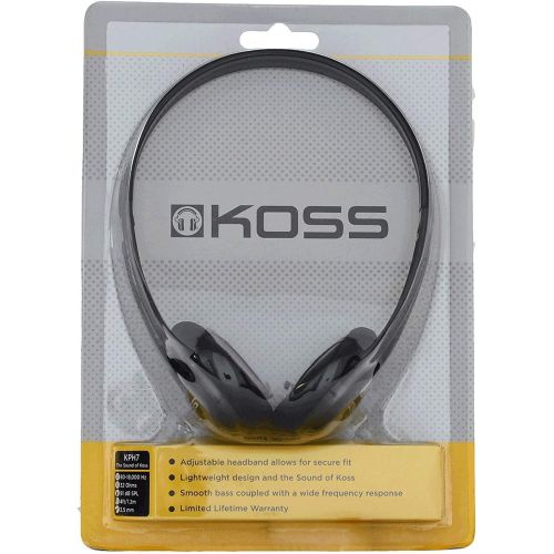  Koss KPH7 Lightweight Portable Headphone, Black