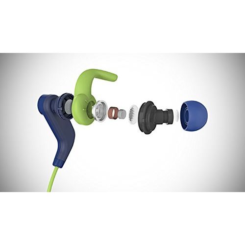  Koss BT190ib Wireless Bluetooth Earbuds | in-line Microphone & Touch Controls | Sweat Resistant | Three Cushion Sizes Included | 6 Hour Battery Life | Light Weight | Blue & Green H