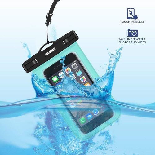  [아마존베스트]Kosse Universal Waterproof Case Cellphone Dry Bag for iPhone 12 Pro 12 Mini 11 Pro SE 2020 Xs Max XR XS X 8 7S Plus, Galaxy S10/S10+/S10e/S9/S9+/S8/Note 9 8, Pixel 4 XL up to 6.5 -