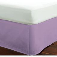 Luxurious Hypoallergenic 100% Egyptian Cotton 600 Thread Count Bedskirt 15 inch drop Lavender Queen By Kotton Culture Solid (Split Corner Bed Skirt)