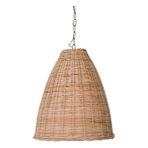  Kouboo KOUBOO 1050102 Panay Wicker Bell Hanging Ceiling Lamp, One Size, Wheat
