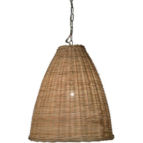  Kouboo KOUBOO 1050102 Panay Wicker Bell Hanging Ceiling Lamp, One Size, Wheat