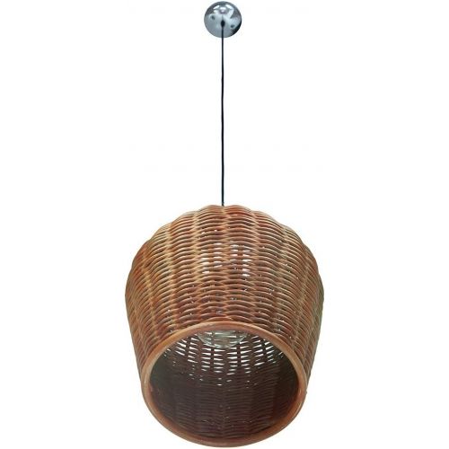  Kouboo KOUBOO Handwoven Wicker Pod Pendant Light, Diameter 11.5 X 12.5, Rustic Brown