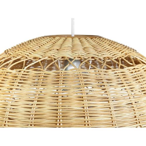  Kouboo KOUBOO 1050073 Open Weave Wicker Ball Pendant Lamp, 19.25 x 19.25 x 14.25, Natural Brown