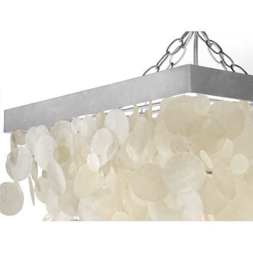  Kouboo KOUBOO Capiz Seashell Rain Drop Pendant Lamp