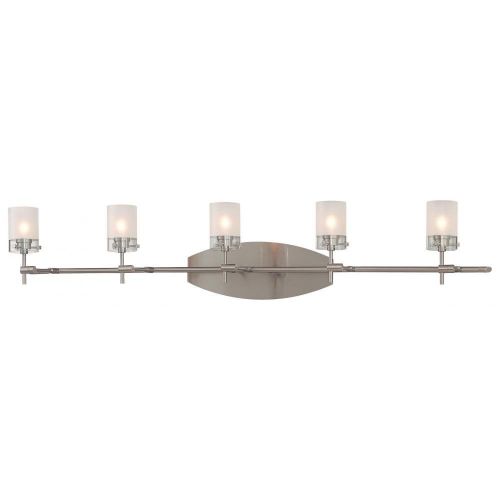  George Kovacs P5015-084, Shimo, 5 Light Bath FIxture, Brushed Nickel