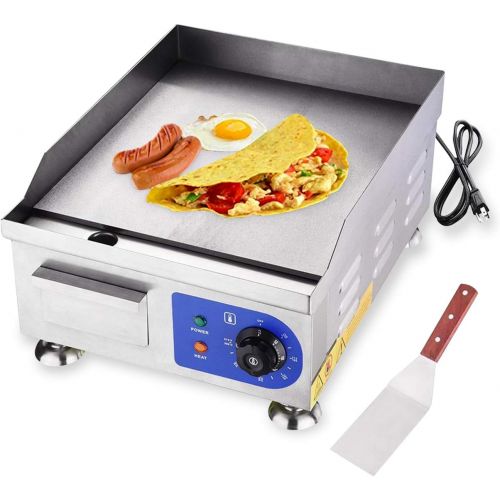  KOVAL INC. Koval Inc. 15 1500W Food Electric Griddle Countertop Grill Commercial (15 1500W, Stainless Steel)