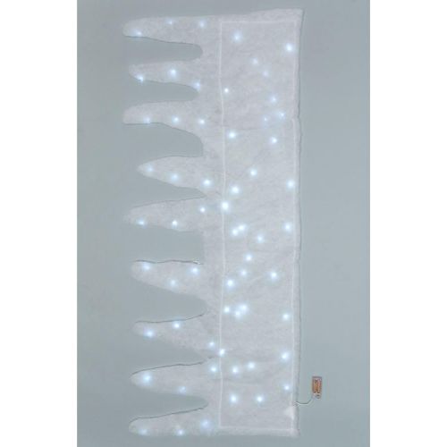  Kovot LED Snow Mantle & Buffet Cover Icicle Mantle Cover Holiday Decor