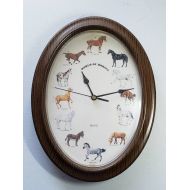 KozySpot Vintage 70s World of Horses Clock