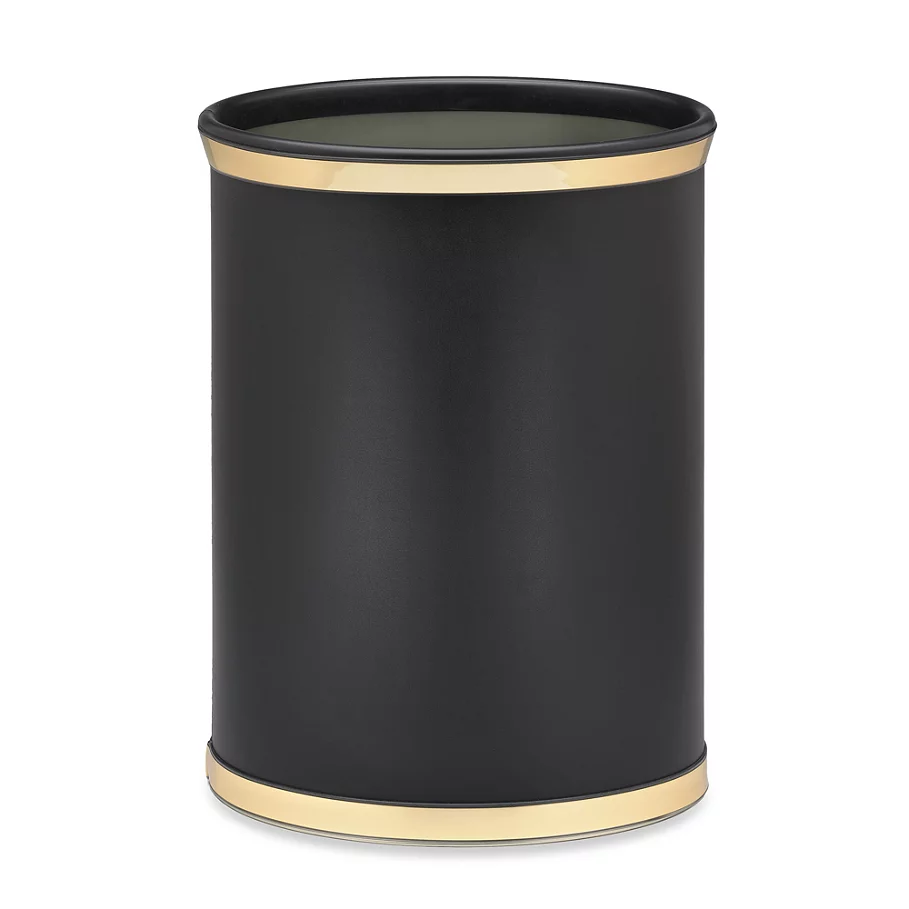 Kraftware Sophisticates Wastebasket in Black