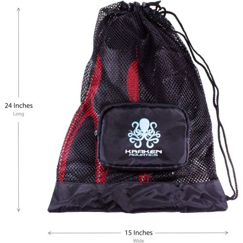  [아마존베스트]Kraken Aquatics Compact Mesh Gear Bag | for Scuba Diving, Snorkeling, Swimming, Beach and Sports Equipment