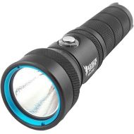 Kraken Sports NR-2000 Rechargeable LED Flashlight, 90 Minute Burn Time, 330ft Depth Rating, 2.09in Wide, 275g Weight