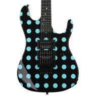 Kramer Nightswan Electric Guitar - Ebony with Blue Dots