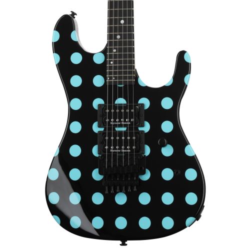  Kramer Nightswan Electric Guitar - Ebony with Blue Dots