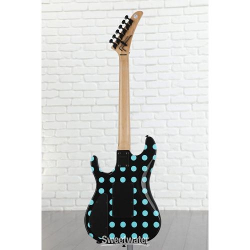  Kramer Nightswan Electric Guitar - Ebony with Blue Dots