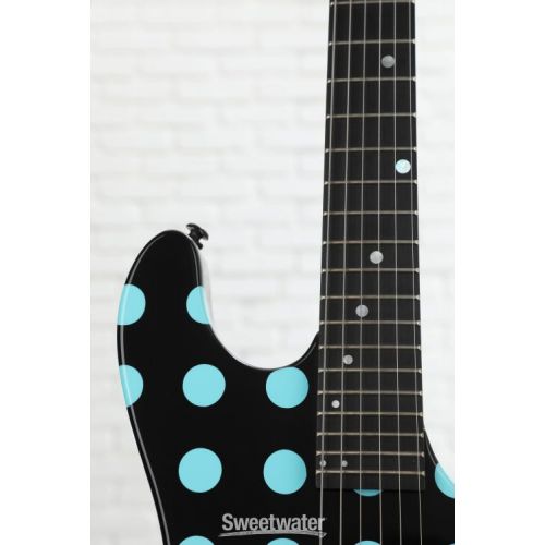  Kramer Nightswan Electric Guitar - Ebony with Blue Dots